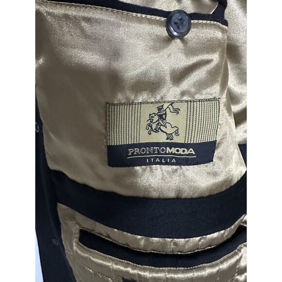 Prontomoda Wool Cashmere Overcoat Mens LRG 3 Button Lana Lux Chest 54 Preppy - Picture 3 of 10